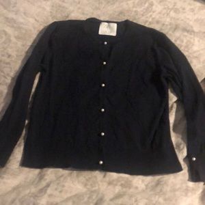 Zara navy blue pearl cardigans x2